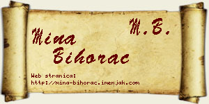 Mina Bihorac vizit kartica